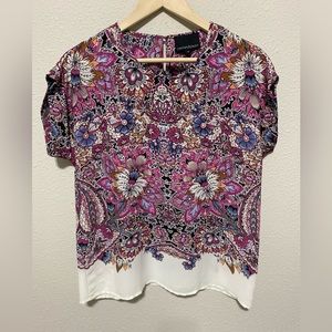 Women’s Cynthia Rowley capped sleeve blouse